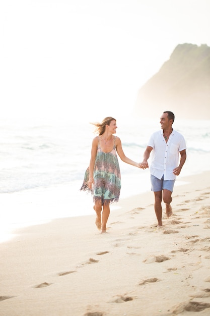 Carefree couple enjoying vacation time