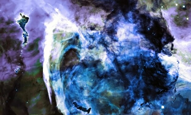 용골 성운, NASA에서 제공한 이 이미지의 우주 배경 요소.