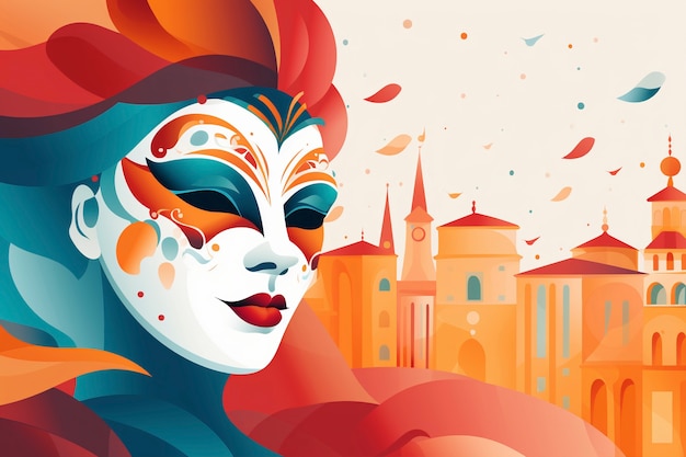 Foto gratuita celebrazione del carnevale arte digitale