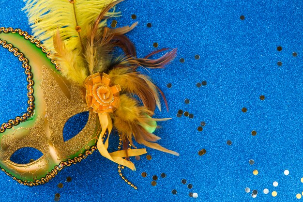 Carnival mask with feathers