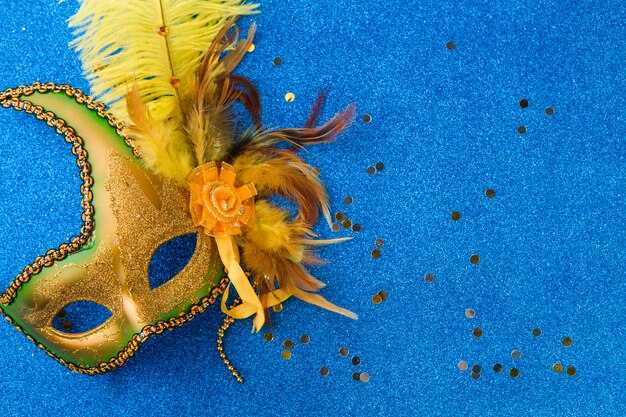 Carnival mask with feathers