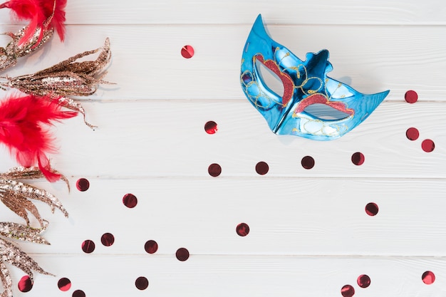 Carnival mask with feathers