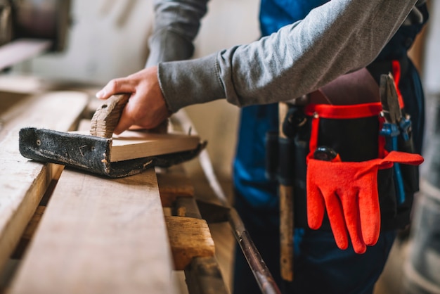 Foto gratuita concetto di carpenteria