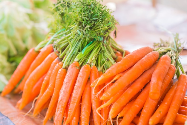 Carrots. Fresh organic carrots. Fresh garden carrots. Bunch of f
