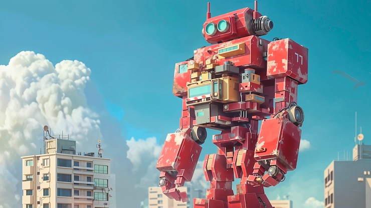 無料Photo カートゥーンai ロボットシーン