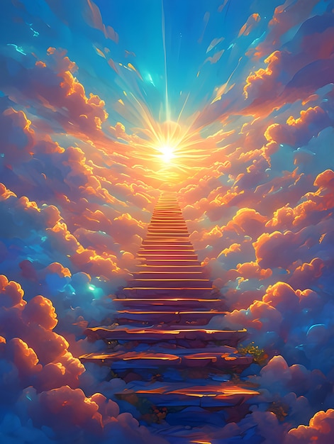 Free photo cartoon depiction of the gates of heaven