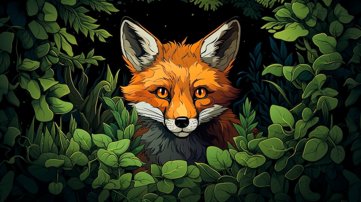 Free Photo cartoon fox animal