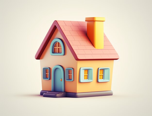 주거 주택 및 재산에 대한 만화 모델