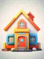 Free photo cartoon model for residential home and property