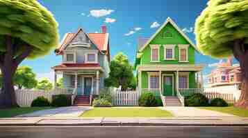 Free photo cartoon model for residential home and property