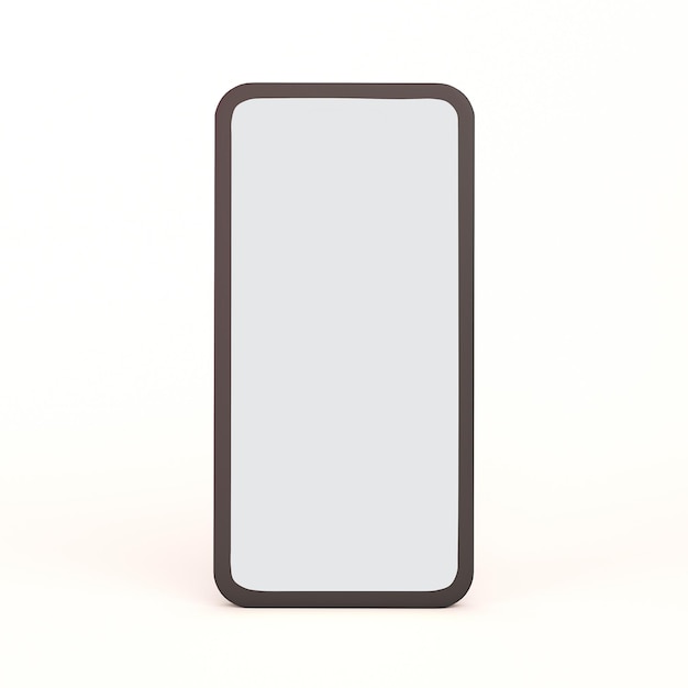 Free photo cartoon phone front side in white background