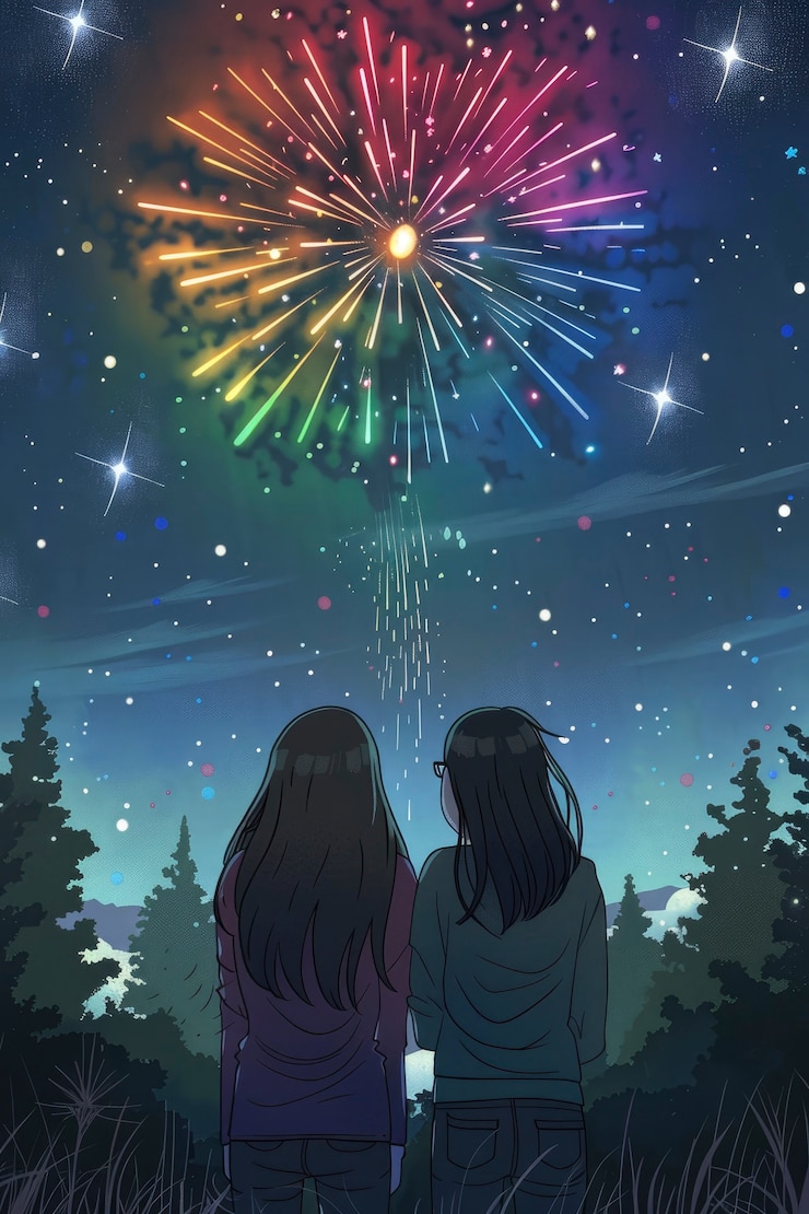 無料Photo カートゥーンレインボーと女の子