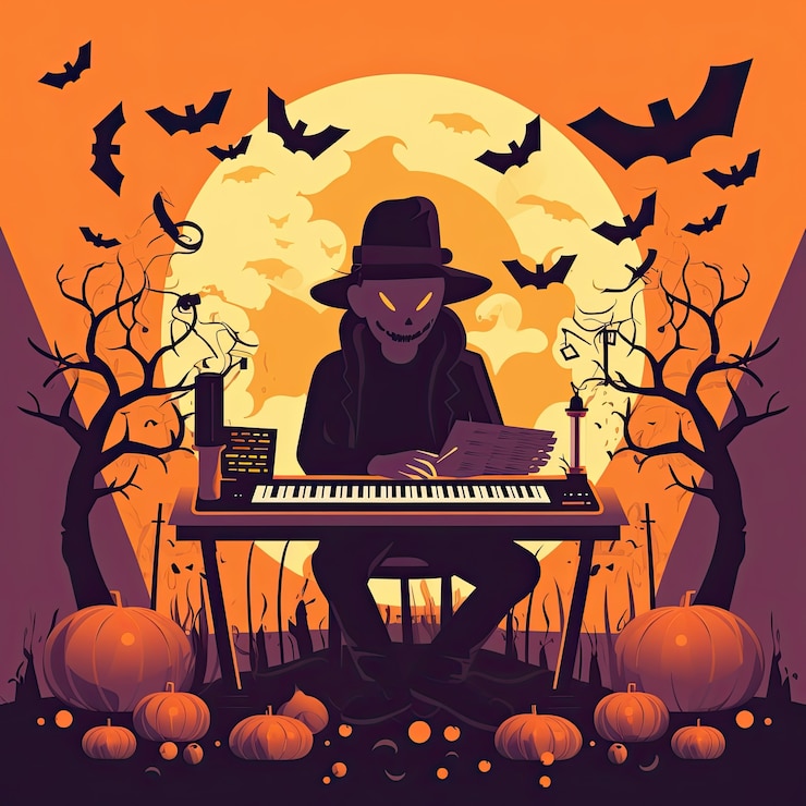 Free Photo cartoon style character playing piano