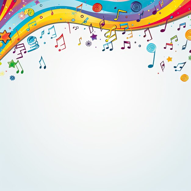 Cartoon style musical notes background