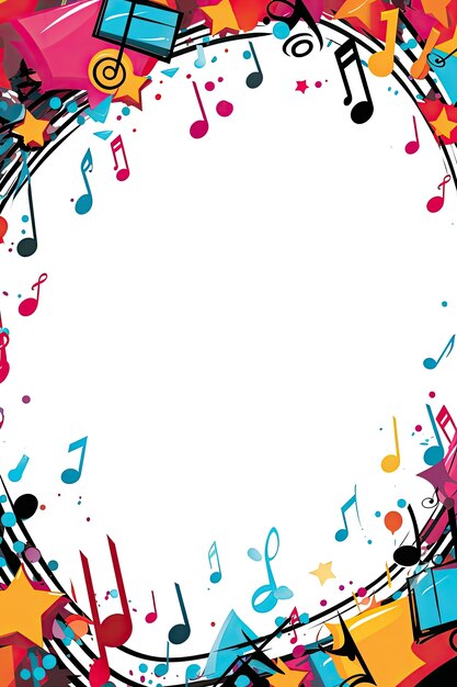 Cartoon style musical notes background