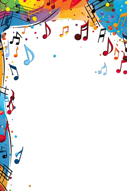 Cartoon style musical notes background