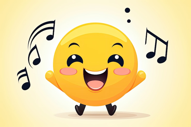 Free Photo cartoon style musical notes background