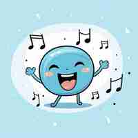 Free photo cartoon style musical notes