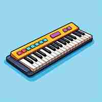 Free photo cartoon style piano