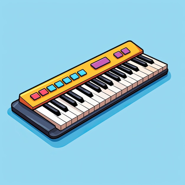 Cartoon style piano