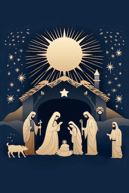 Free photo cartoon style scene of the epiphany