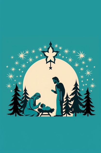 Free photo cartoon style scene of the epiphany