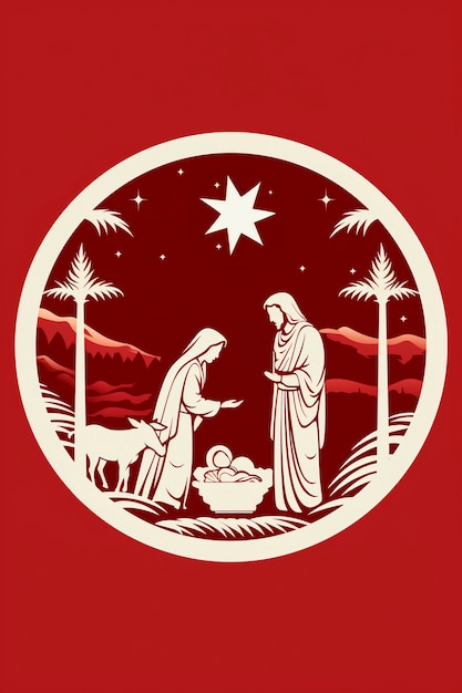 Free photo cartoon style scene of the epiphany