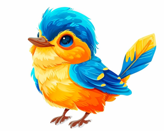 Free photo cartoony bird illustration