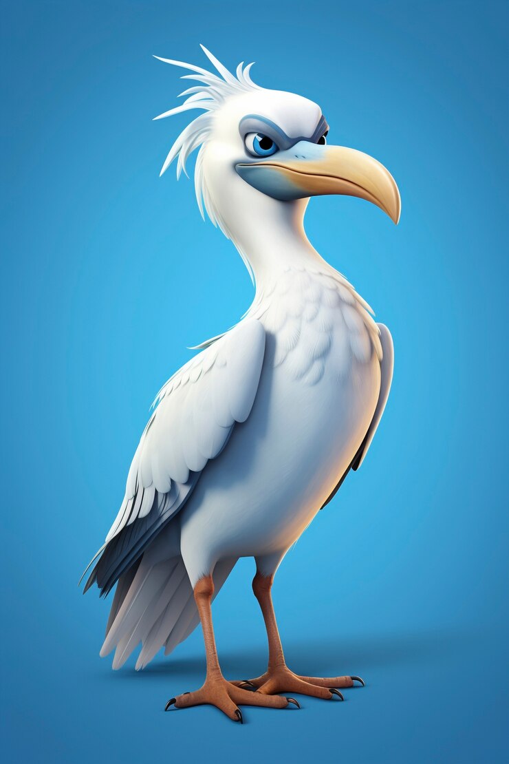 Free Photo cartoony bird  in studio