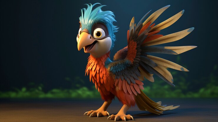 मुफ़्त फोटो cartoony parrot in nature