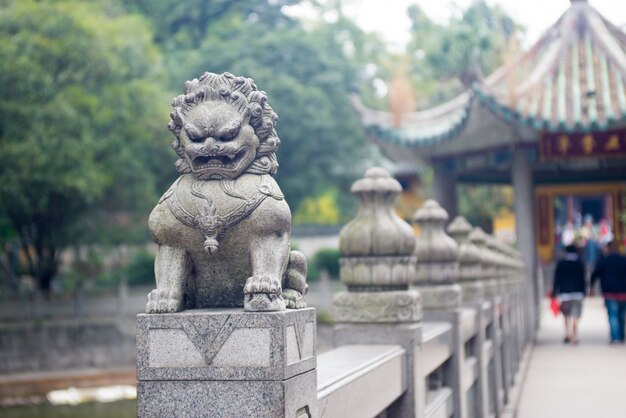 Carved stone lion