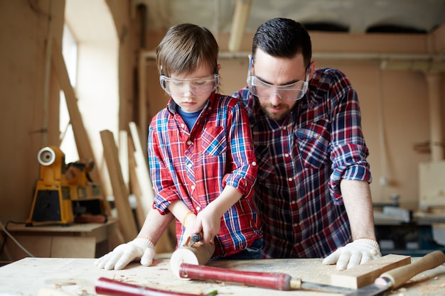 Carving wood