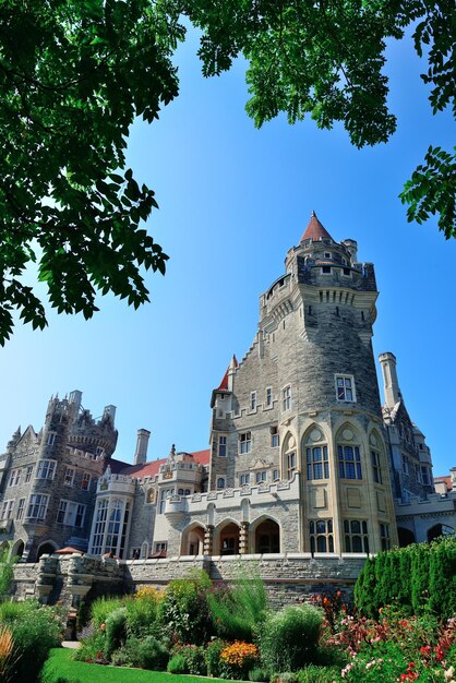 Casa Loma in Toronto with blue sky