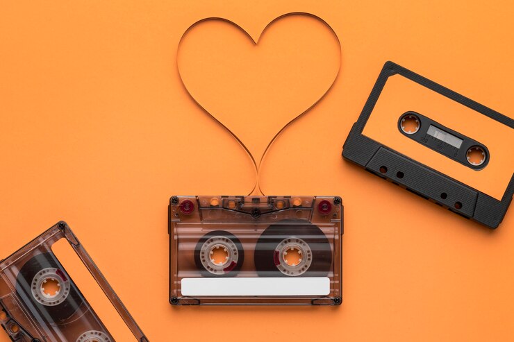 Free Photo cassette tape with magnetic recording film