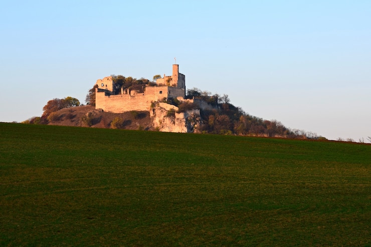 Free Photo castle in a hill