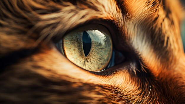 A cat's eyes seen up close