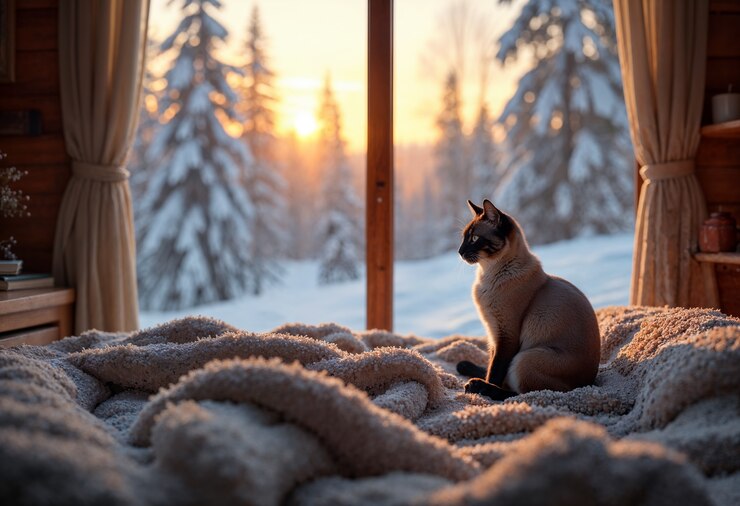 Бесплатный Фотография кошка в снежной среде