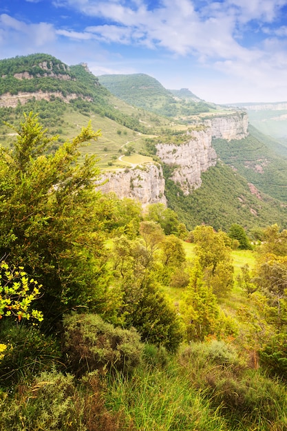 catalan mountains landscape in summer