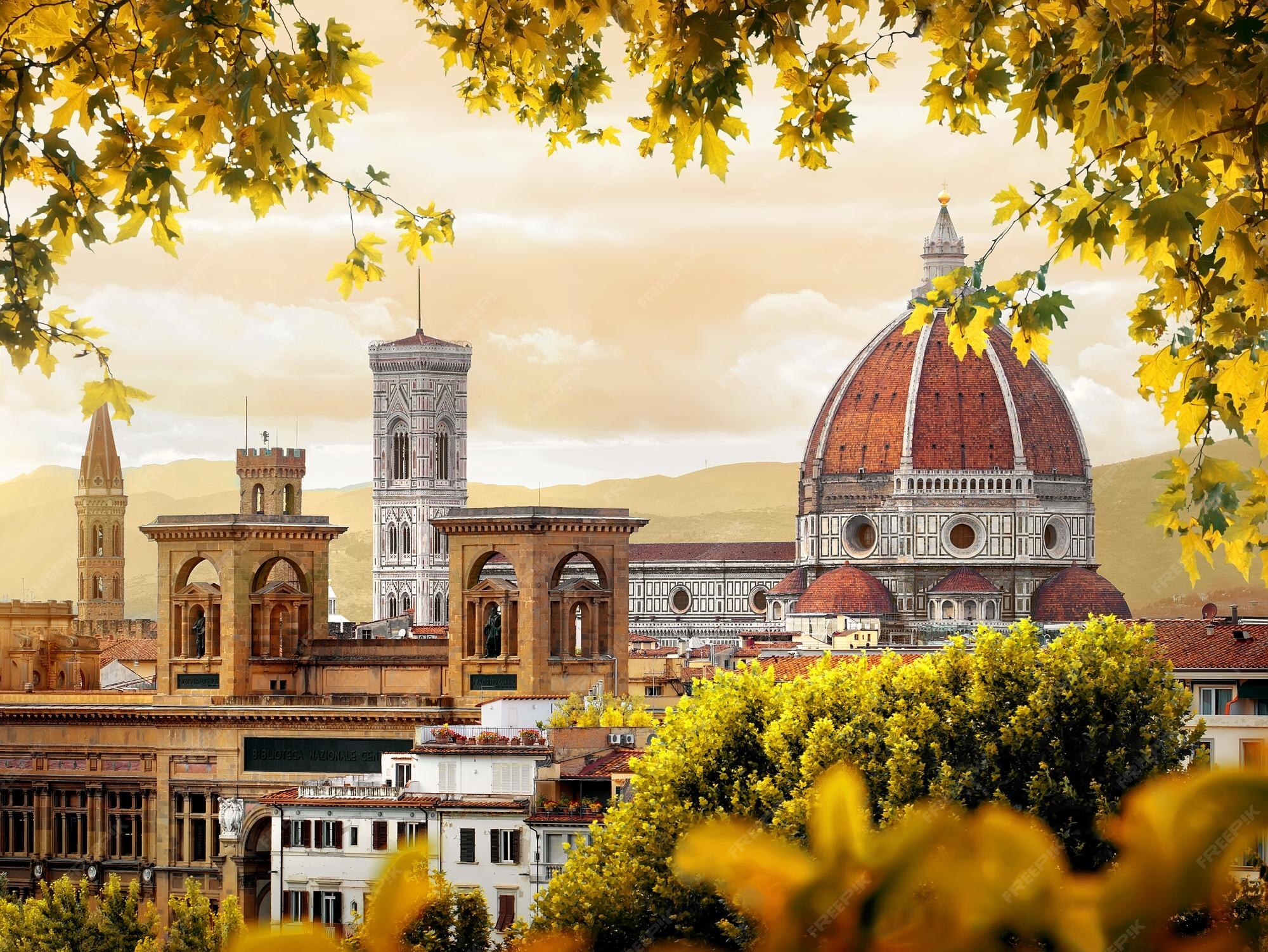 Premium Photo | Cathedral of saint mary of the flower in florence in autumn,  italy