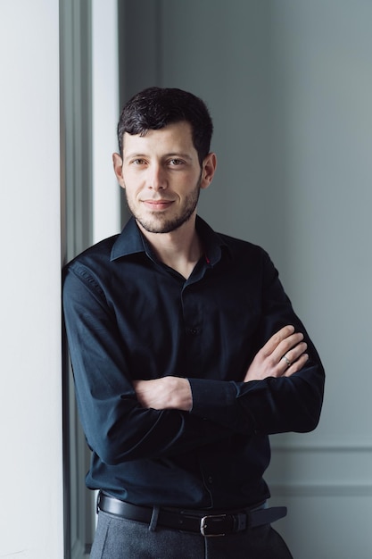 Caucasian brunette male portrait