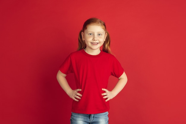 Caucasian little girl portrait