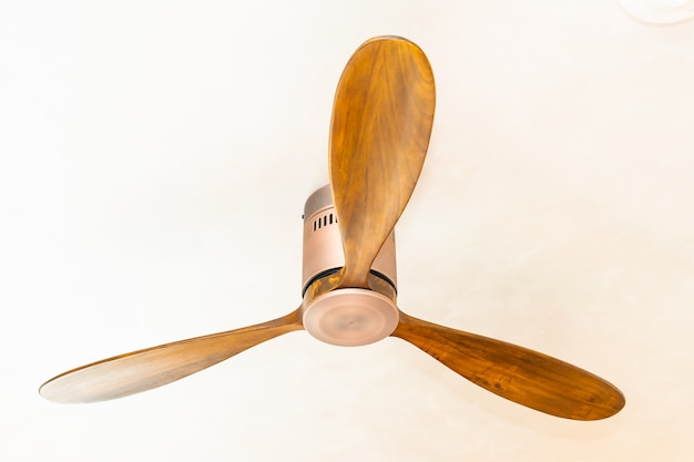 Ceiling fan on the top of room decoration