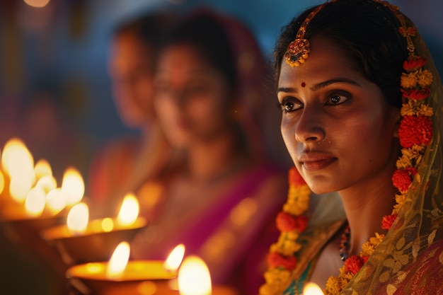 Foto gratuita celebrazione della divinità navratri.