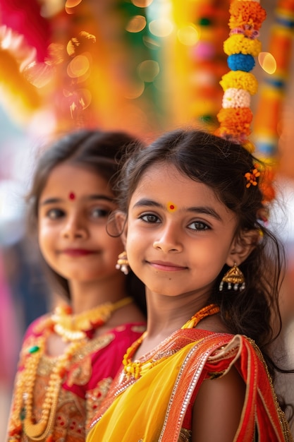 Free photo celebration of deity navratri