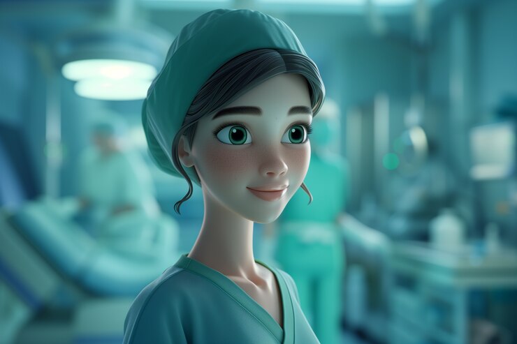 무료 Photo 노동자의 날을 축하하는 3d 만화 여성의 초상화