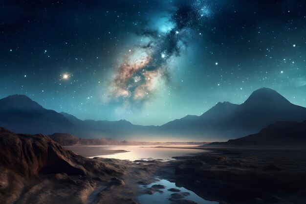 celestial landscape wallpaper