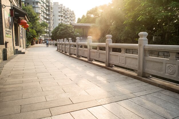 Cement tiled path