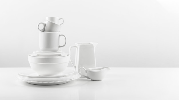 Free photo ceramic tableware collection