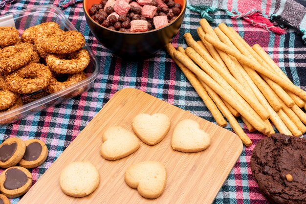 Cereal balls and different cookies