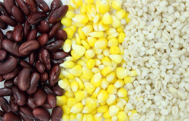 Cereal grains and seeds background